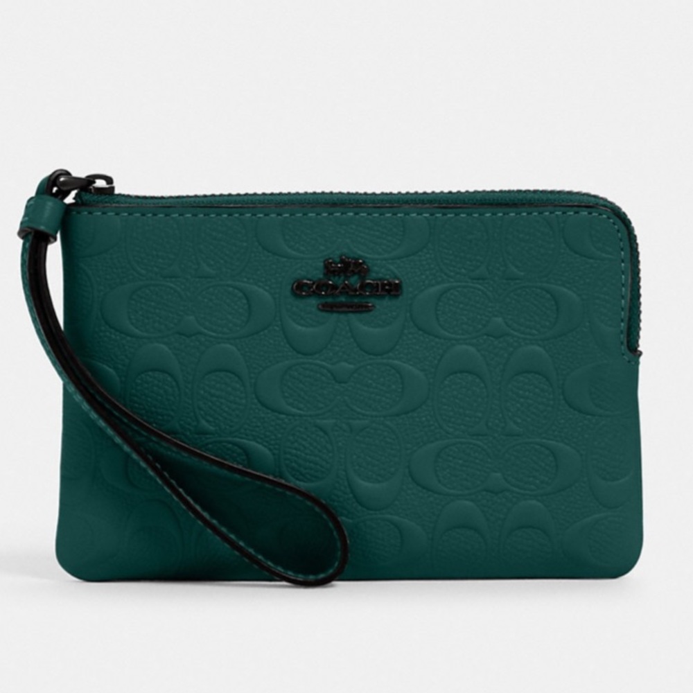 Coach Corner Zip Wristlet